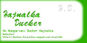 hajnalka ducker business card